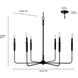 Savanne 6 Light 38 inch Matte Black Chandelier Ceiling Light